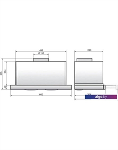 Кухонная вытяжка Интегра S2 60Н-700-В2Д (нержавеющая сталь) Elikor