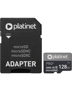 Карта памяти PMMSDX128UIII 128GB + адаптер Platinet