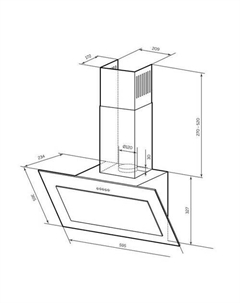 Кухонная вытяжка Mio G 600 (белый) Lex