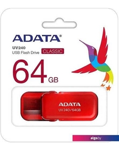 USB Flash UV240 64GB (красный) Adata