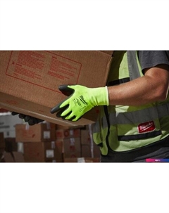 Перчатки хозяйственные Hi-Vis Cut level 1/A 10/XL 4932492916 Milwaukee