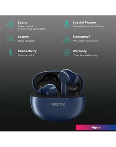 Наушники Buds T110 (темно-синий) Realme