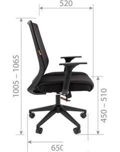 Кресло 555 LT (черный) Chairman