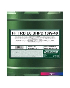 Моторное масло TRD E6 UHPD 10W-40 CK-4/CJ-4 20л Fanfaro