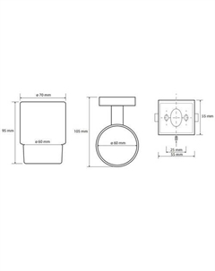 Стакан для зубной щетки и пасты Beta 132110012 Bemeta
