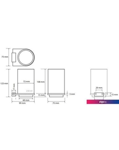 Стакан для зубной щетки и пасты Galla 108110010 Bemeta