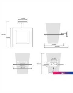 Стакан для зубной щетки и пасты Plaza 118110052 Bemeta