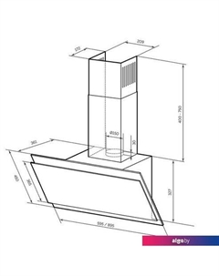Кухонная вытяжка Furia 600 (белый) Lex