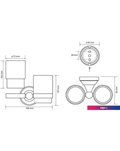 Стакан для зубной щетки и пасты Kera 144710027 Bemeta