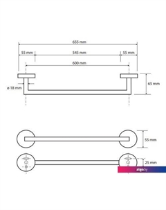 Держатель для полотенца Dark 104204040 Bemeta