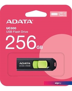 USB Flash UC300 256GB (черный/зеленый) Adata