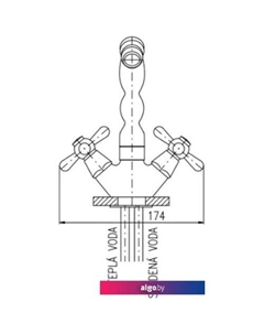 Смеситель Морава Ретро MK120.5/9SM Slezak rav