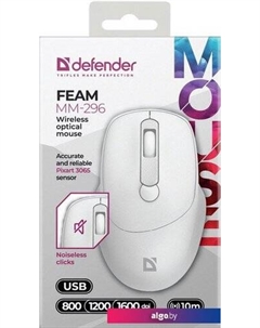 Мышь Feam MM-296 (белый) Defender