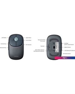 Мышь Fun+ MU102 90538 (серый/темно-синий) Ugreen