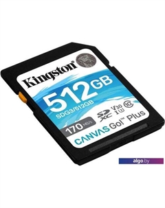 Карта памяти Canvas Go! Plus SDXC 512GB Kingston