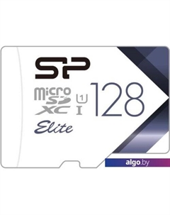 Карта памяти Elite microSDXC SP128GBSTXBU1V21SP 128GB (с адаптером) Silicon power