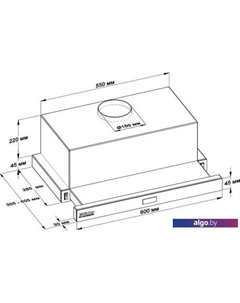 Кухонная вытяжка TH60CL-2F200-SHINY WHITE RC Backer