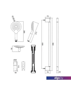 Душевой гарнитур Snow D157CP-2 Bravat