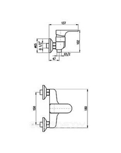 Смеситель Юкон YU180.5CB (белый/хром) Slezak rav