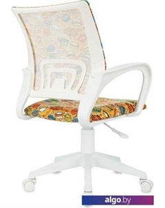 Компьютерное кресло Burokids 1 (оранжевый бэнг/пластик белый) Бюрократ