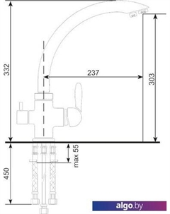 Смеситель U-017 308 (черный) Ulgran