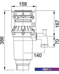 Измельчитель пищевых отходов Turbo Elite Slimline TE-75S 134.0607.344 Franke