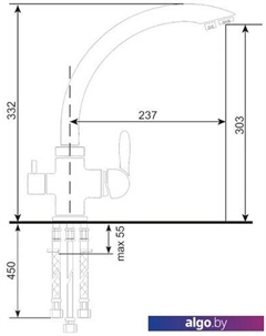 Смеситель U-017 309 (темно-серый) Ulgran