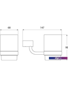 Стакан для зубной щетки и пасты Renior L043 Iddis