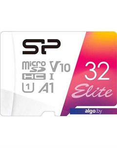 Карта памяти Elite microSDHC SP032GBSTHBV1V20SP 32GB (с адаптером) Silicon power
