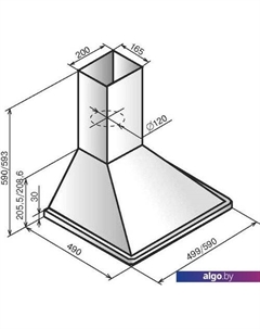 Кухонная вытяжка Оптима 50П-400-К3Л (медный) Elikor