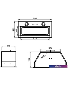 Кухонная вытяжка Trapeze 602IG (черный) Maunfeld