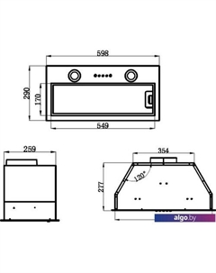 Кухонная вытяжка Trapeze 602M (белый) Maunfeld
