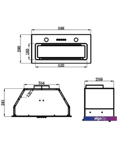 Кухонная вытяжка Trapeze 601GG (черный) Maunfeld