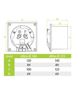 Вытяжной вентилятор dRim 100S-C164 Airroxy