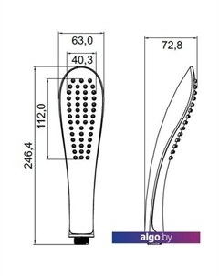Душевая лейка 0201F00I18 Iddis