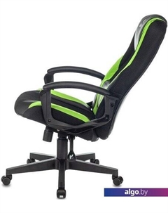 Кресло Бюрократ 9 (черный/салатовый) Zombie