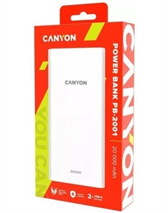 Внешний аккумулятор CNE-CPB2001W 20000mAh (белый) Canyon