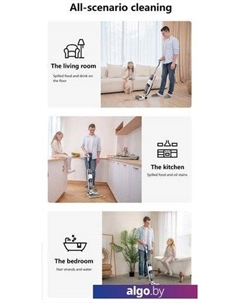 Вертикальный пылесос с влажной уборкой Cordless Wet Dry Vacuum Cleaner W12 Redkey