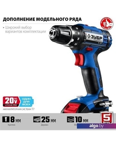 Дрель-шуруповерт Профессионал DL-201-22 (с 2-мя АКБ 2 Ач, кейс) Зубр