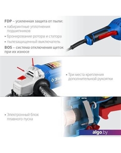 Угловая шлифмашина Профессионал УШМ-П180-2000 П Зубр