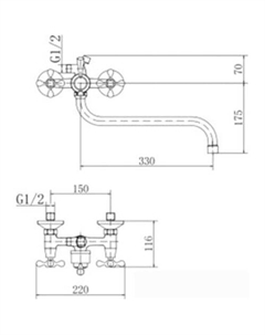 Смеситель A2208-2 Fashun