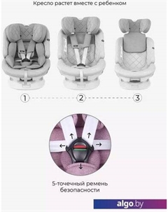 Детское автокресло Nitro Isofix UB619 (серый/розовый) Rant