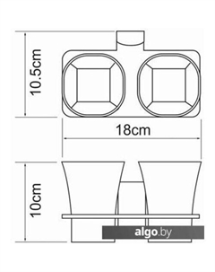 Набор стаканов для зубной щетки и пасты Leine K-5028D Wasserkraft