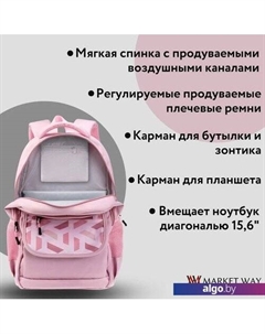 Школьный рюкзак Class X T2743-22-PNK Torber