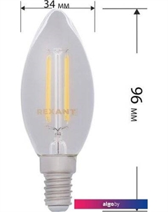 Светодиодная лампочка Свеча CN35 7.5Вт E14 600Лм 4000K нейтральный свет 604-088 Rexant