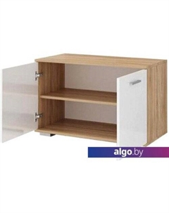 Тумба для обуви Италия О-800 (дуб сонома/белый глянец) Памир