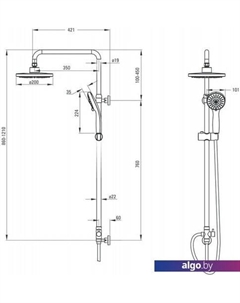 Душевая система Peonia NAC 019K Deante