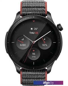 Умные часы GTR 4 (черный, с черным нейлоновым ремешком) Amazfit