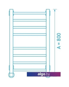 Полотенцесушитель Вид 81/10 80x50 (перекладины 30x10) Маргроид