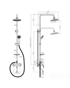 Душевая система A35-46 Rossinka silvermix